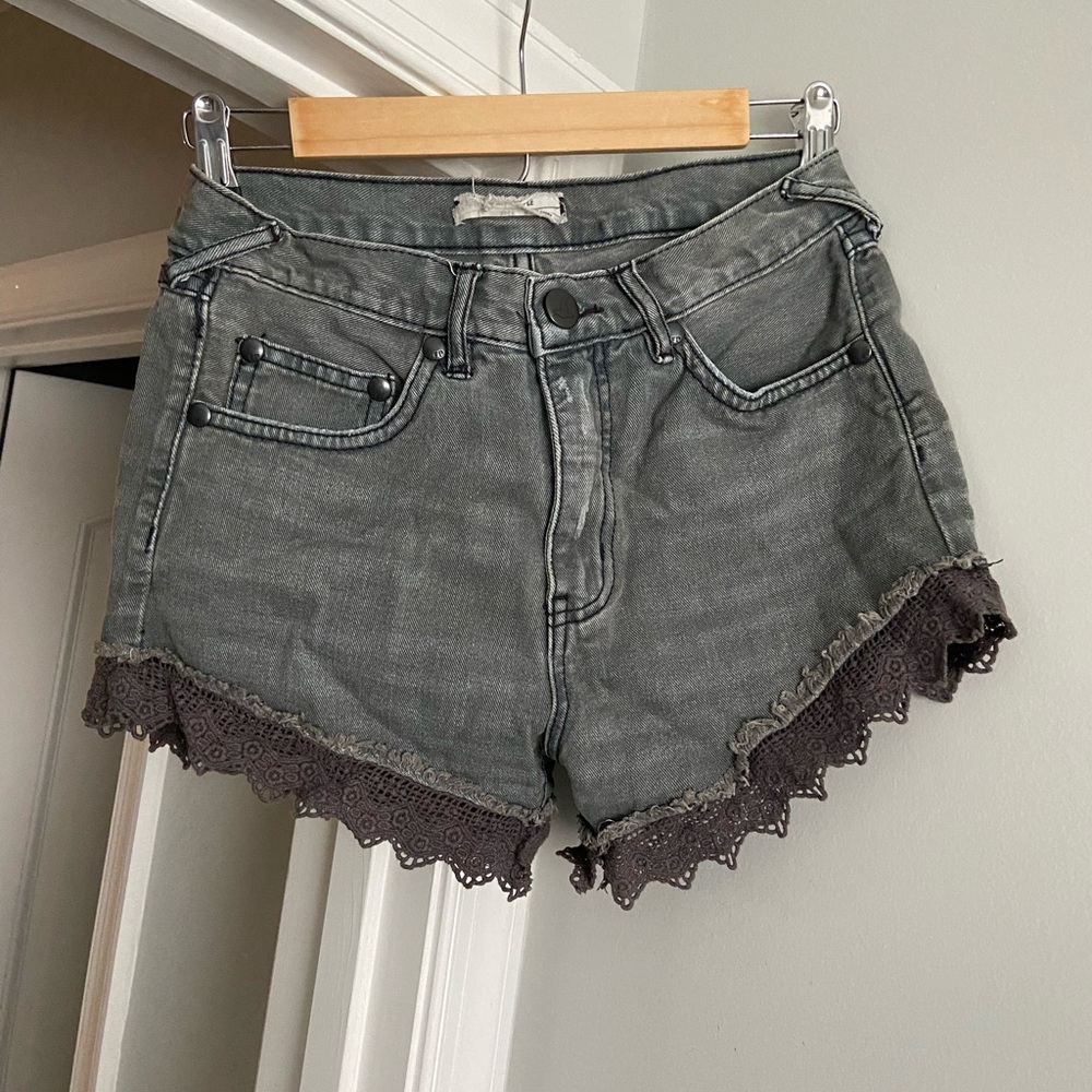 FP lace trim shorts